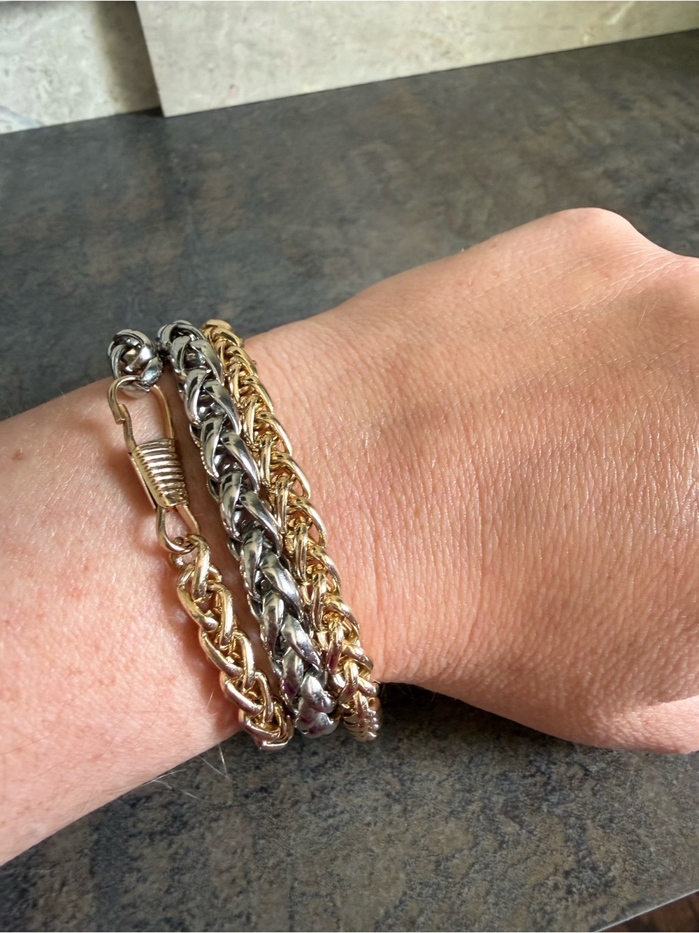 Two vintage watch chains